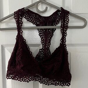 Aerie Lace Bralette in Rich Burgundy